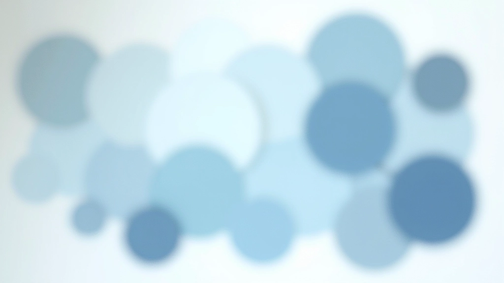 Palette de peinture avec différentes nuances de bleu et gris sur une surface claire